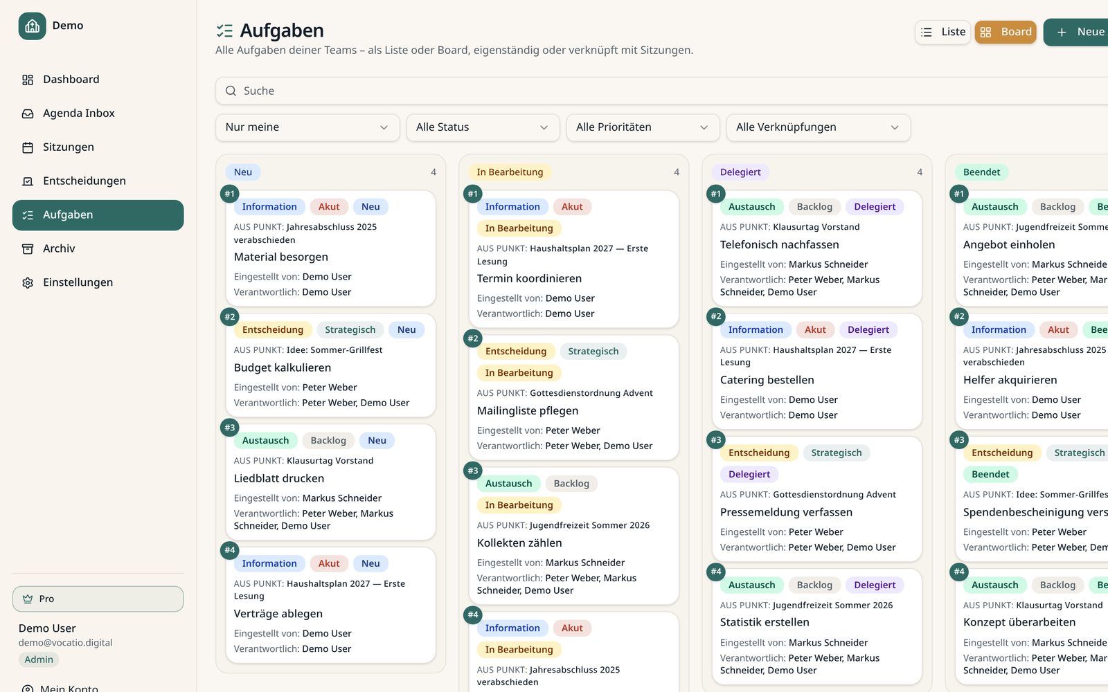 Aufgabenboard für dich und deine Teams